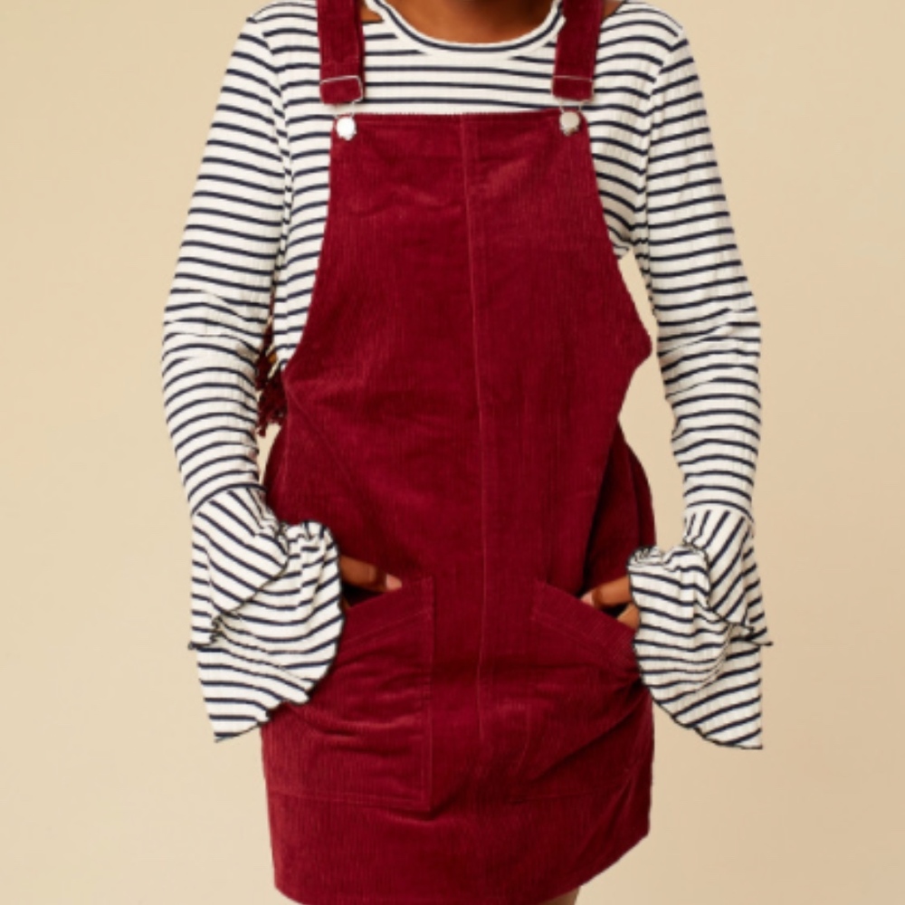 Chord Pocket Jumper Dress